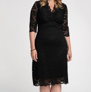 Kiyonna Plus Size Scalloped Boudoir Lace Dress